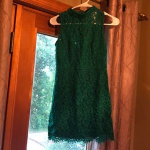 Green lace dress